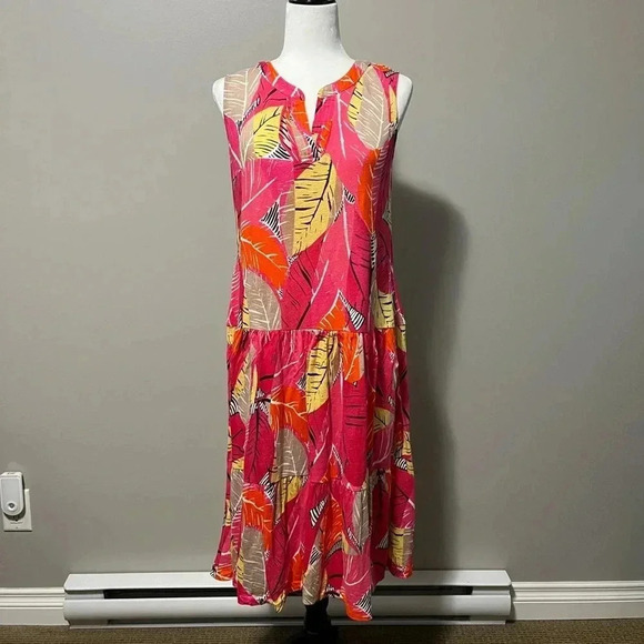 NIC+ZOE Feather Leaves Sleeveless Dress - Picture 5 of 12